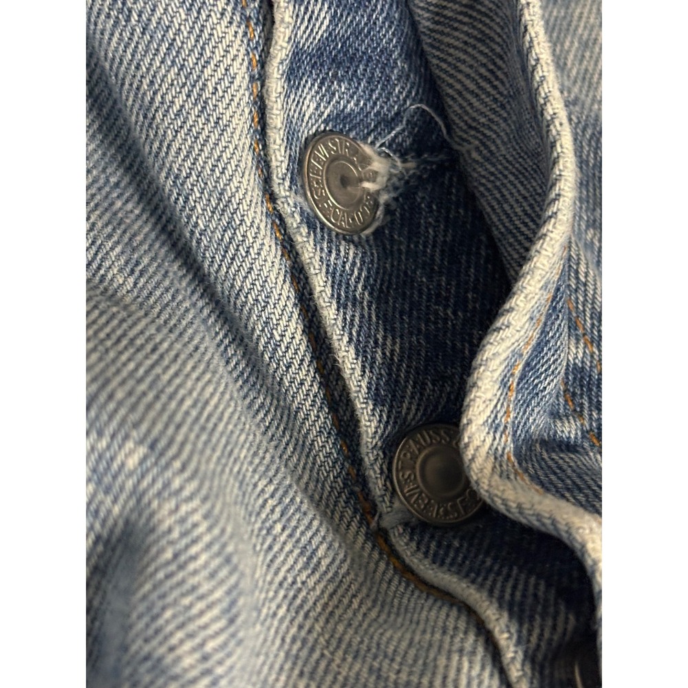 Levis 501 Mens Vintage Light Wash Straight Leg Button Fly Jeans 36x34 USA Made - Picture 6 of 10